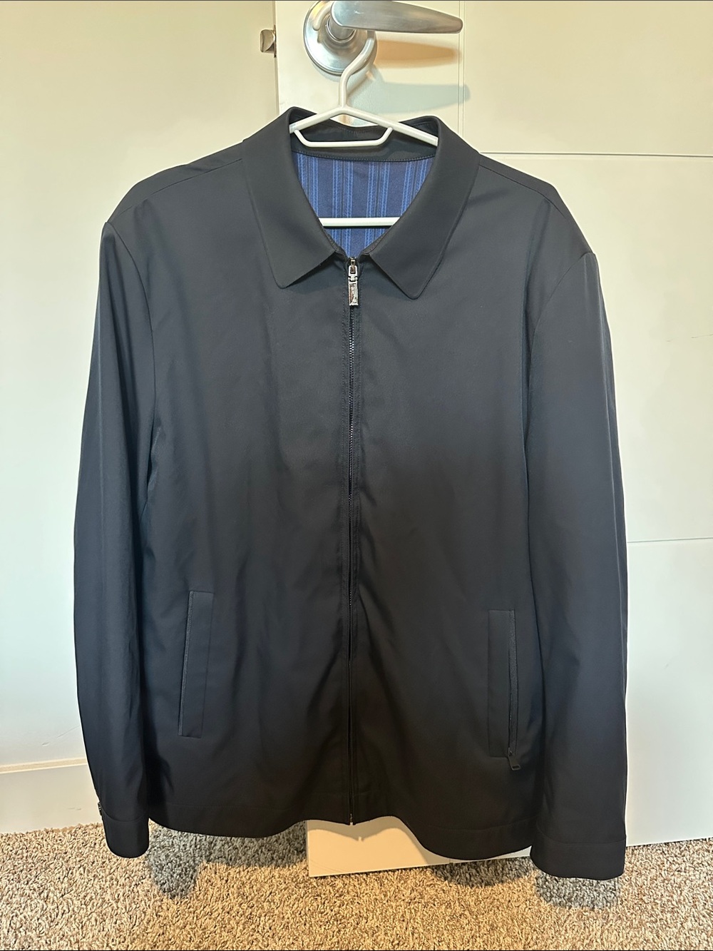 Men's Black Zip-Front Jacket